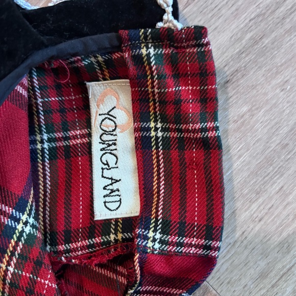 Vintage Red Plaid Christmas Romper - Picture 2 of 5